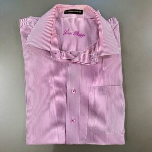 Louis Philippe Men's Pink Striped Dress Shirt - Size 44 cm